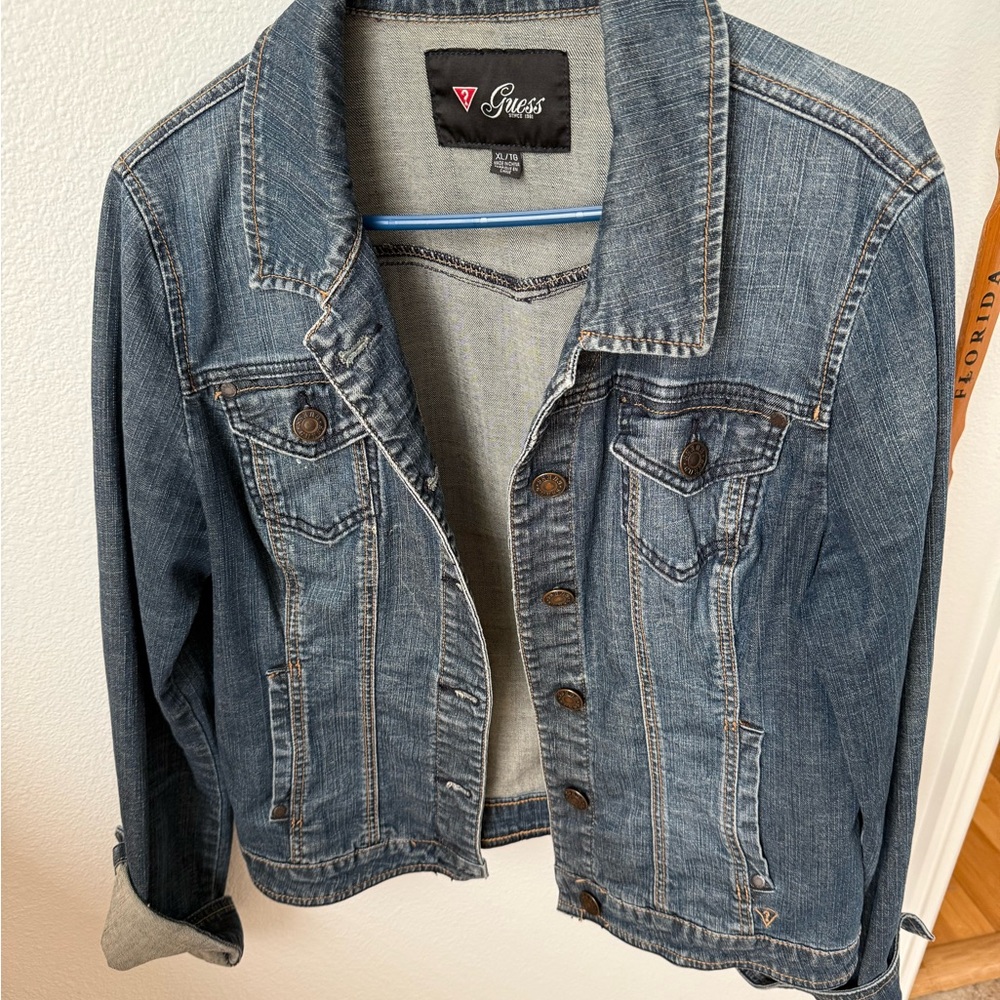 GUESS Women's Denim Button-Up Jacket